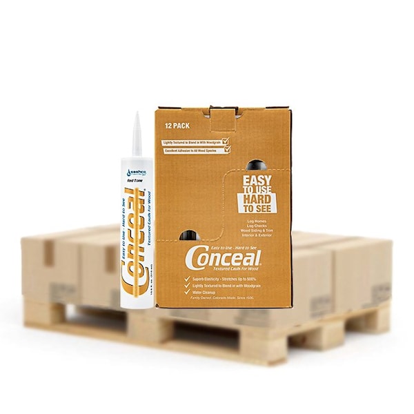 Sashco 10.5 Oz Red Tone Conceal Water-Based Textured Caulk 46010 - main